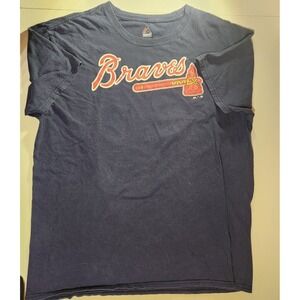 The Nike Tee Blue Atlanta Braves‎ Logo T-Shirt Acuña Jr Size XL